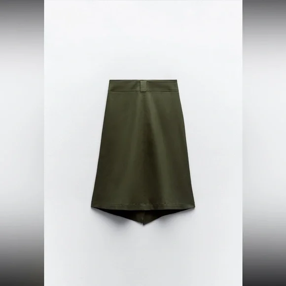 ZIPPERED ASYMMETRICAL SKIRT - Picture 8 of 10